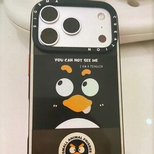 Penguin Design Phone Case - Black